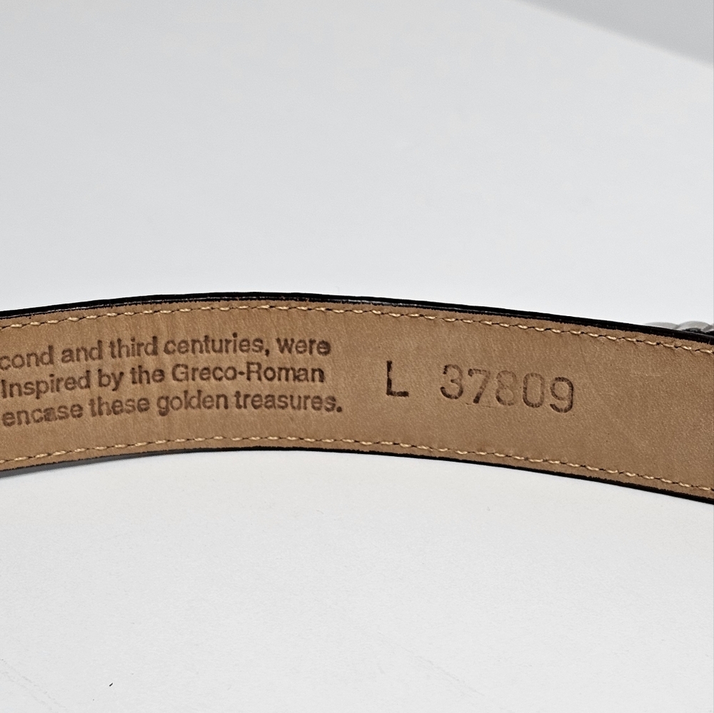 VNTG 1991 Brighton Belt LG Museum Collection Brown Lizard Embossed Leather 37809 - Picture 6 of 9